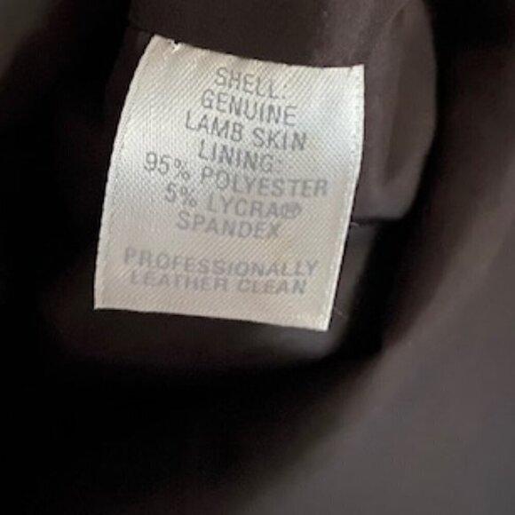 Talora Brown Lambskin Button Front Jacket Large - Picture 4 of 4